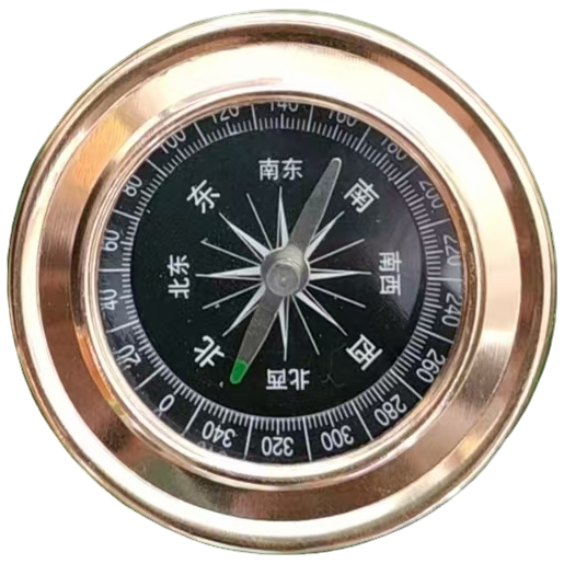 准新品  （金）圆形指南针