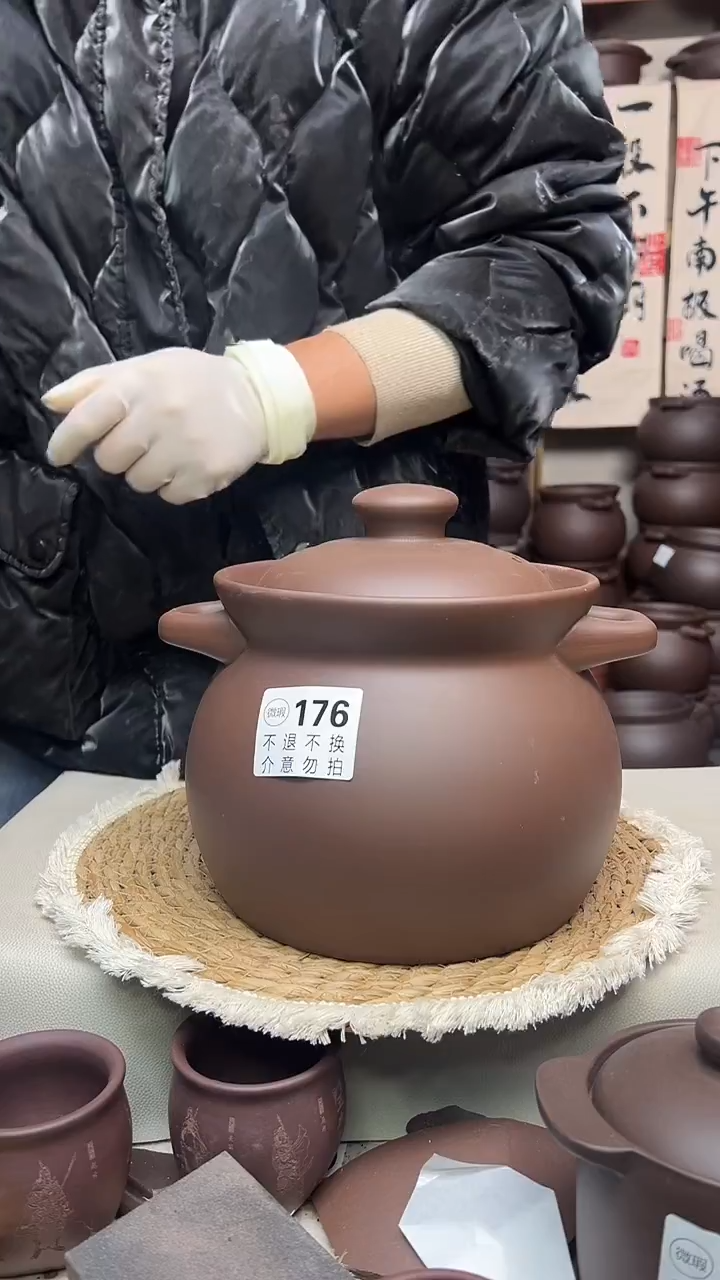 宜兴紫砂微瑕3.5升高端大肚煲176