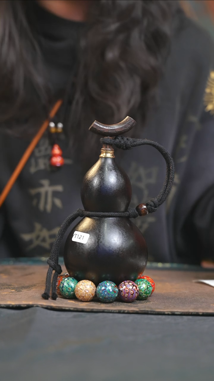 【闪购商品】YT121大漆酒葫芦不包手串及旋转底座