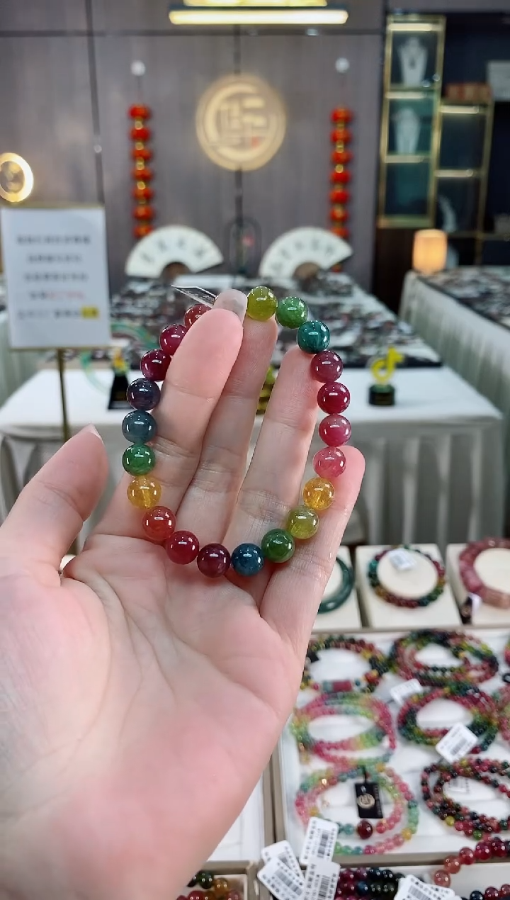 单圈手串8mm+未镶嵌碧玺（多样性发一条）hon
