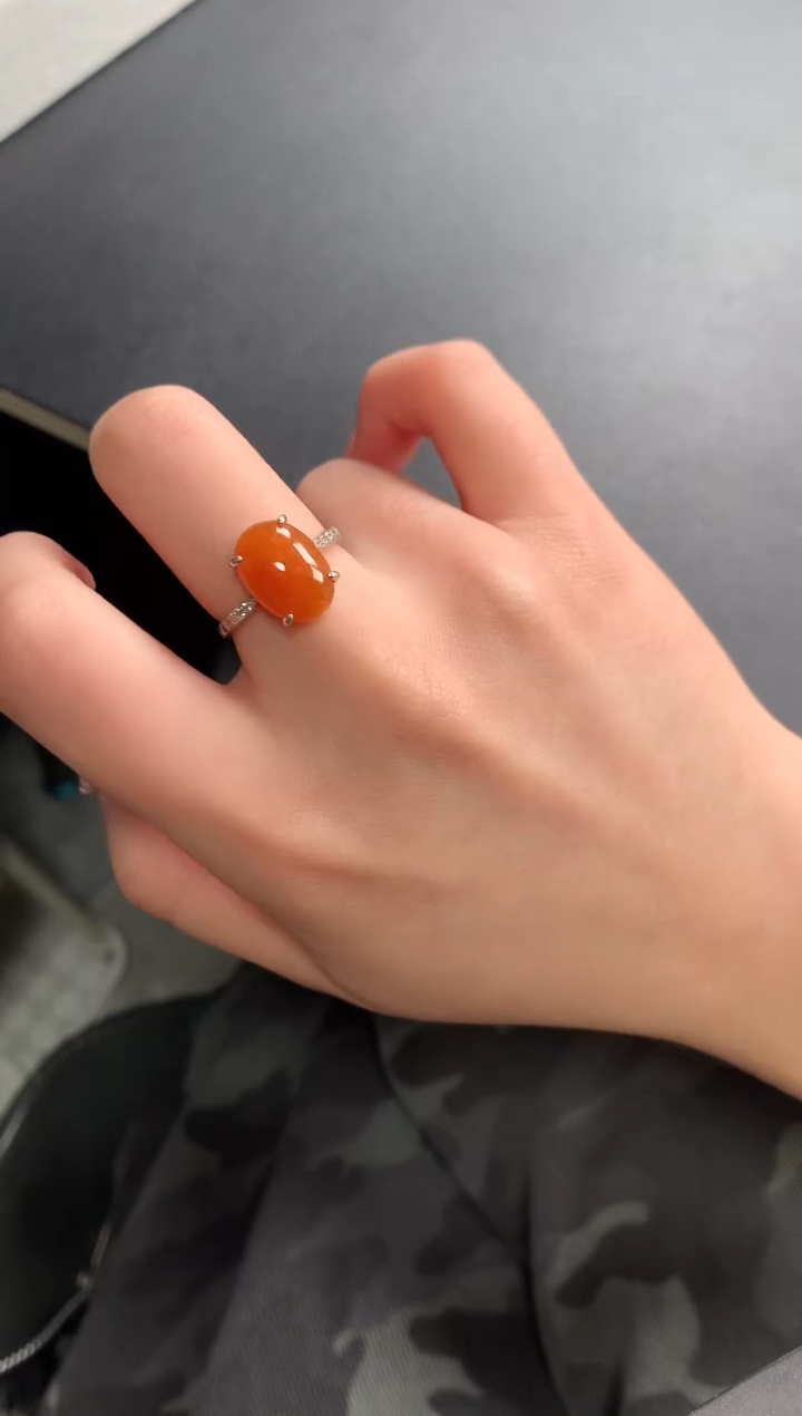 【闪购商品】翡翠戒指银S925镶嵌5214