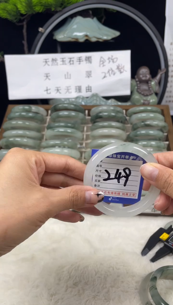 石英质玉（天山翠）手镯未镶嵌249