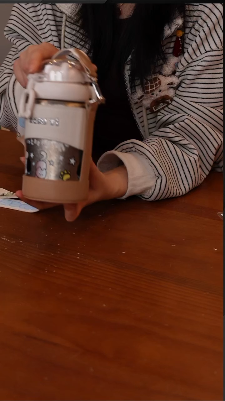 陶15-小茶日记内外纯钛儿童保温杯500ML-银色