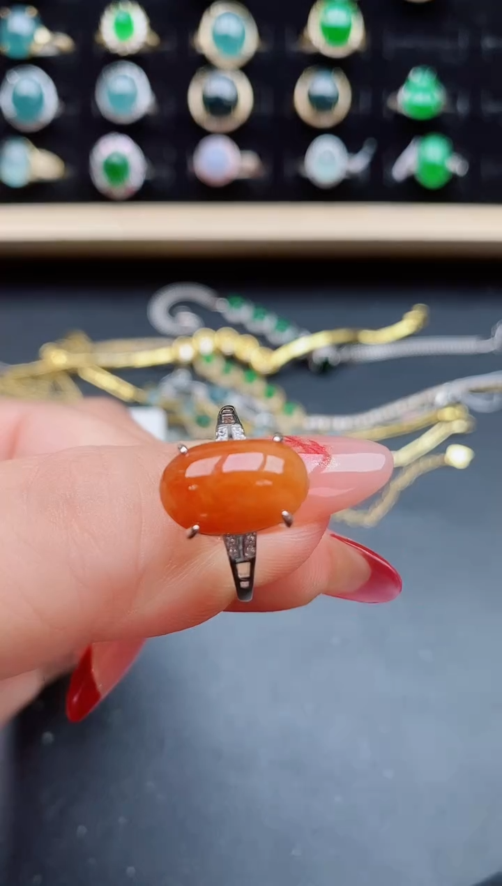 【闪购商品】翡翠戒指银S925镶嵌50800