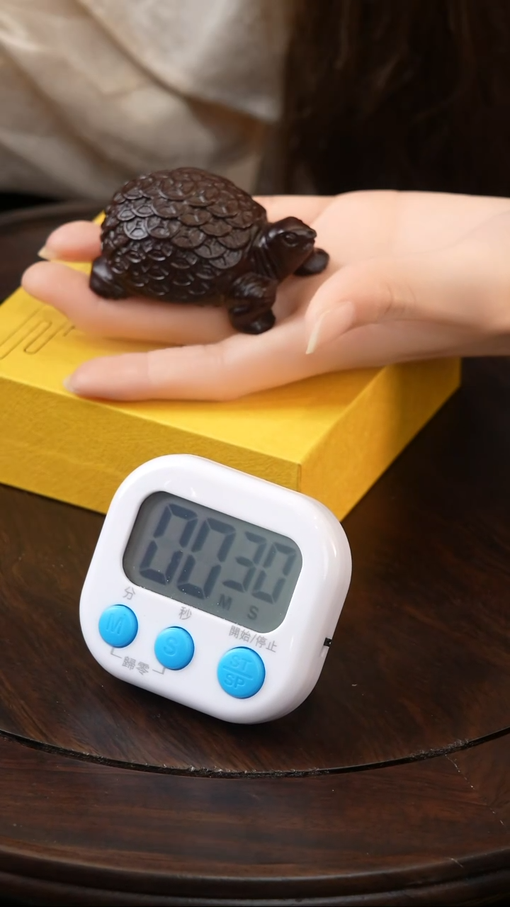 大叶紫檀（黑酸枝木类）金钱龟小摆件