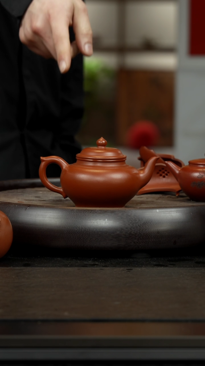 【闪购商品】紫砂茶杯朱泥全手 笑樱壶