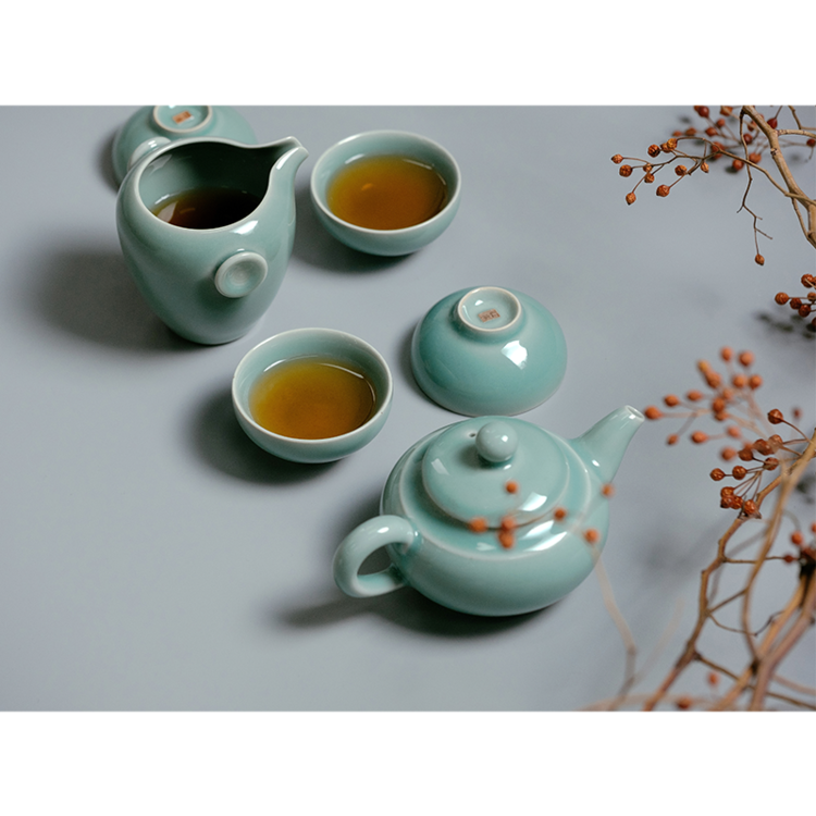 如意茶具手工青瓷小茶壶家用泡茶器青瓷茶具礼盒套装