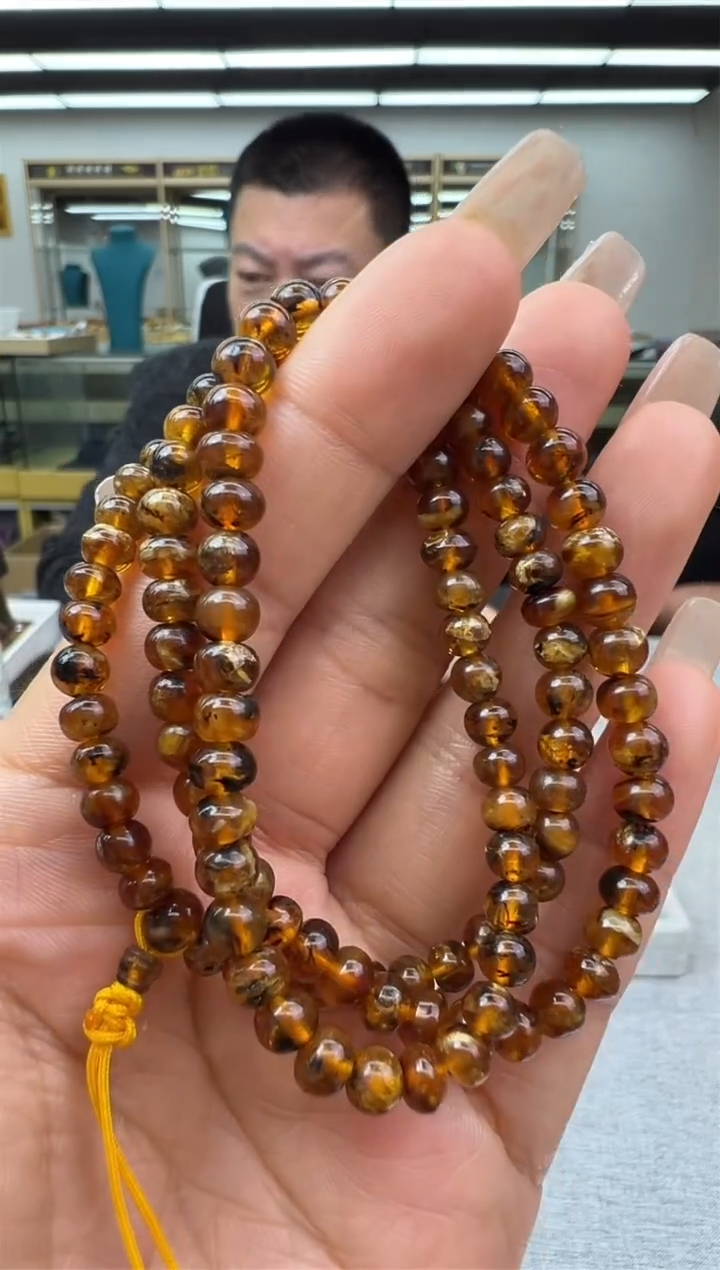 【闪购商品】琥珀颈饰未镶嵌14秒拍号