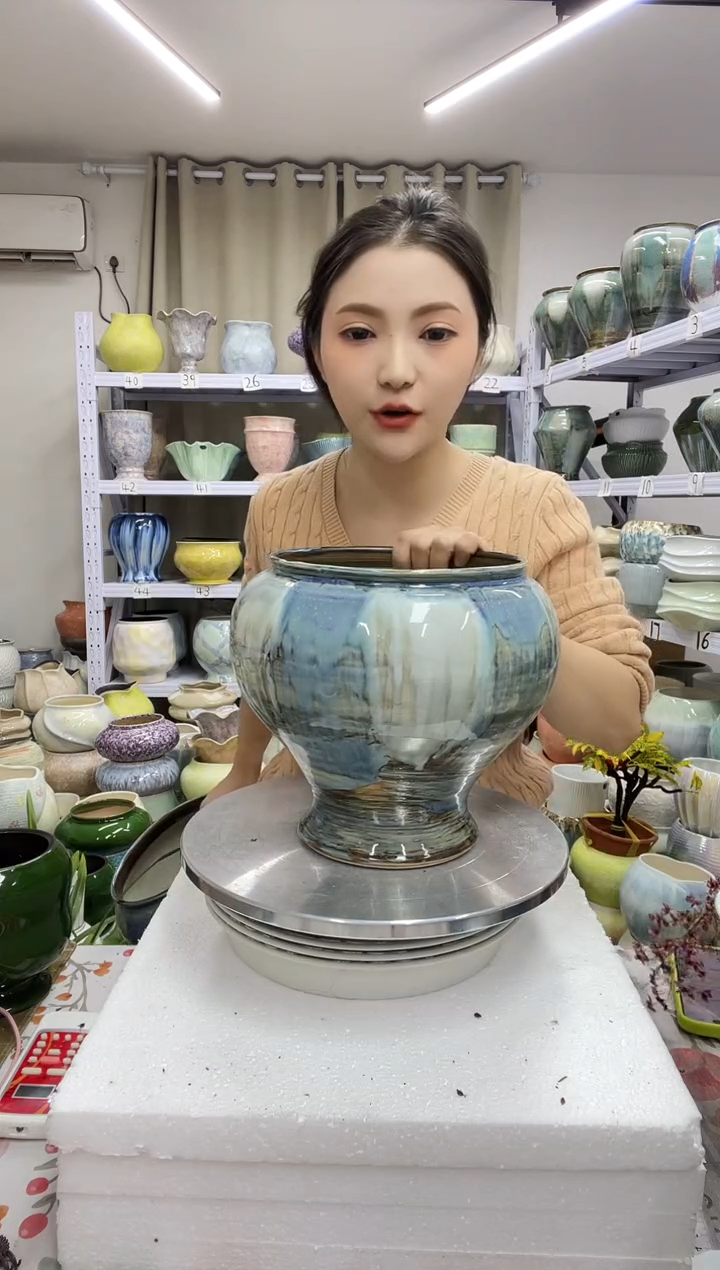 12.30陶瓷花盆直播链接高.    21  口18