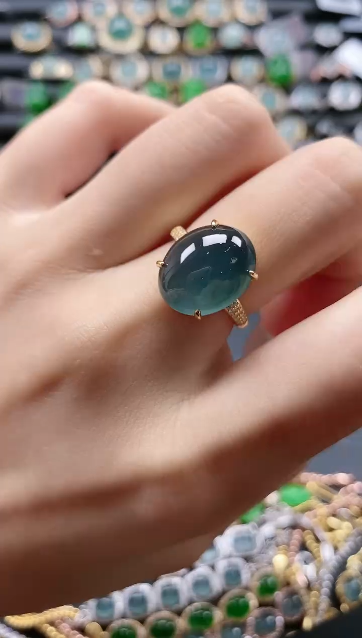 【闪购商品】翡翠戒指银S925镶嵌51151