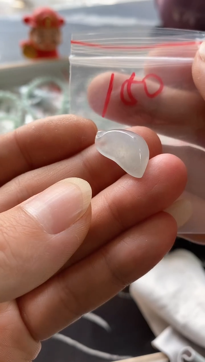 颈饰银S925镶嵌翡翠13天然缅甸翡翠A货福瓜