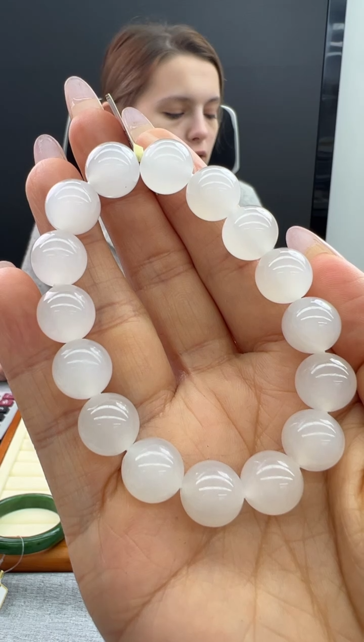 【闪购商品】和田玉（白玉）手链未镶嵌302秒拍号