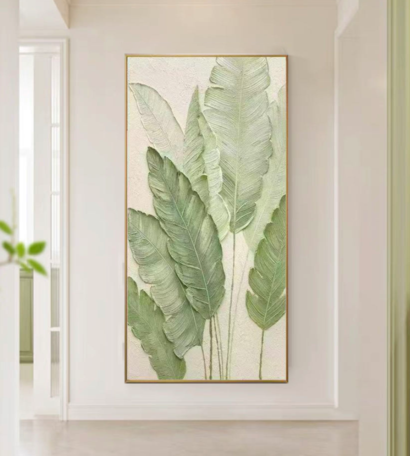 家大业大温馨治愈客厅玄关向日葵肌理板画