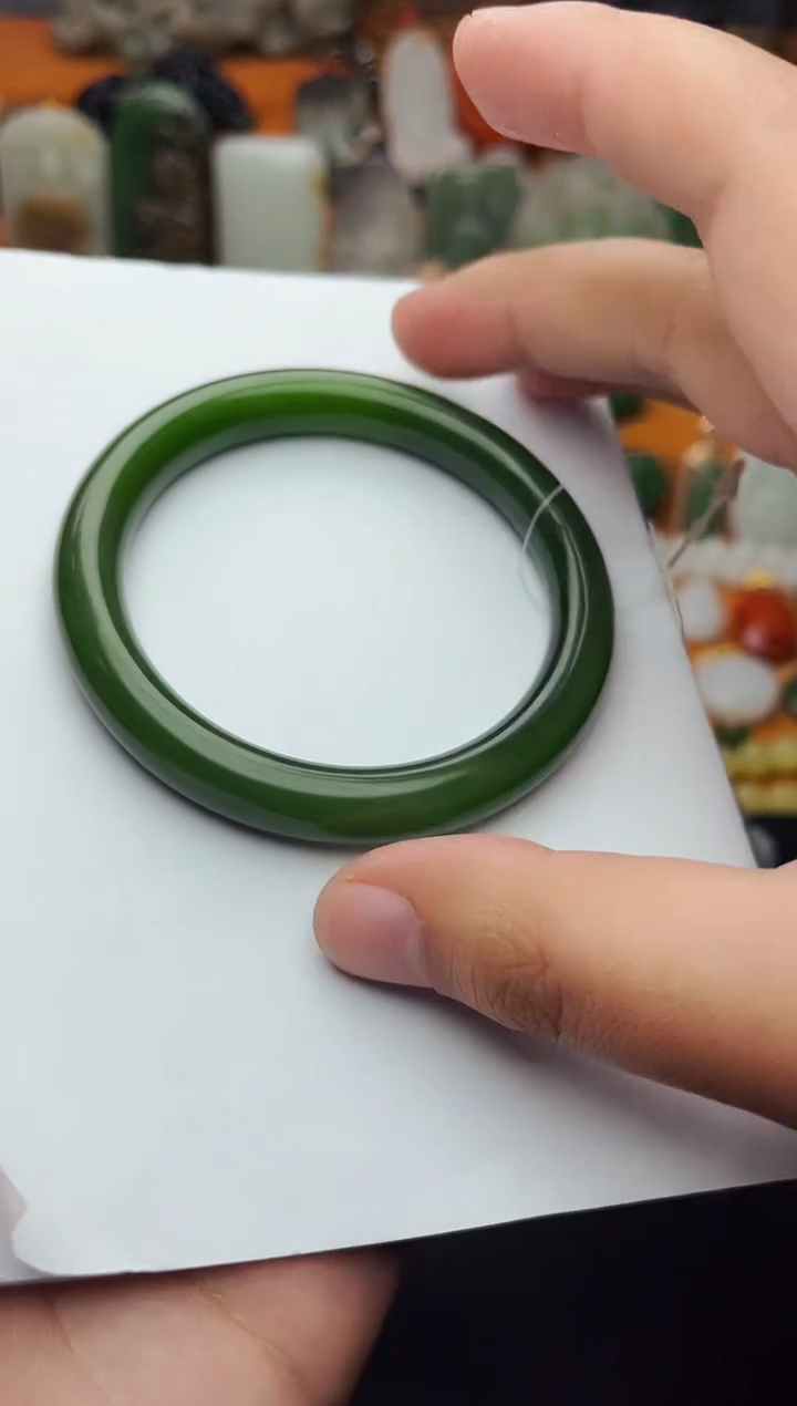 【闪购商品】和田玉手镯未镶嵌58.4圈口01