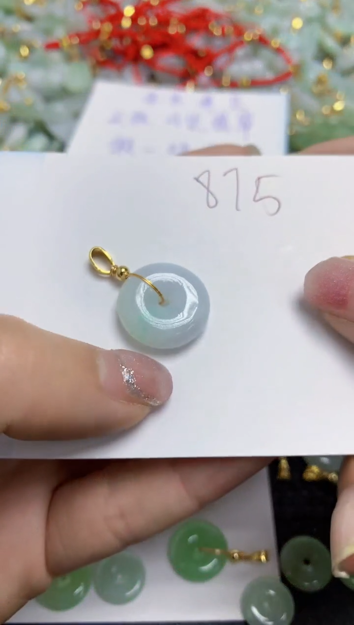 【闪购商品】翡翠颈饰合金天然翡翠A货