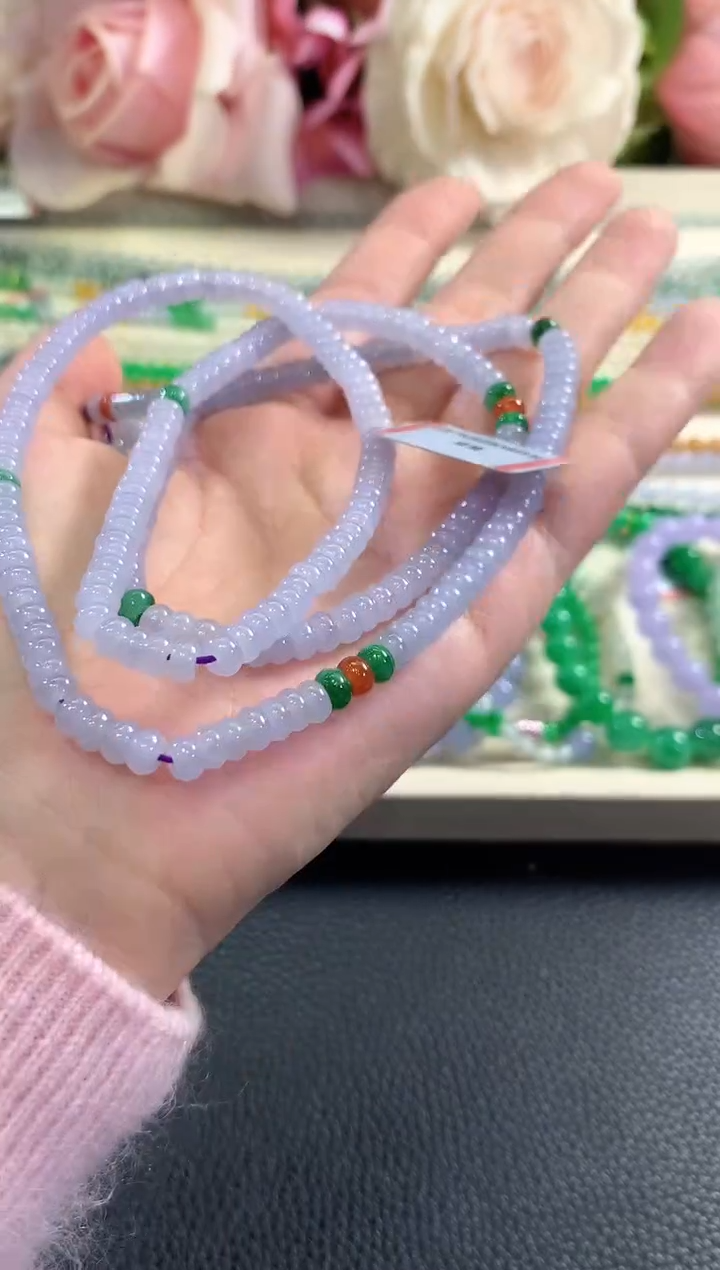 未镶嵌手串翡翠b71 多样性一件发货紫货有色差·