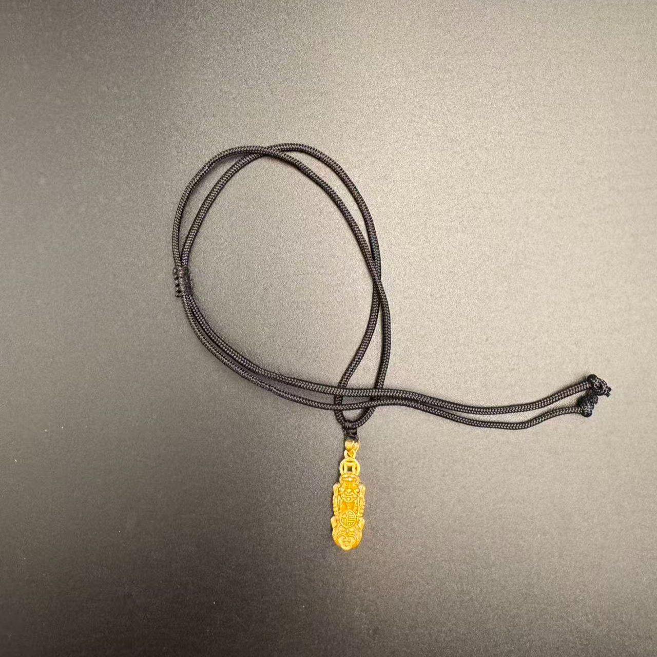 足金999貔貅咬钱金币吊坠