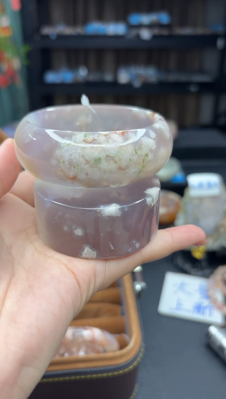 【闪购商品】石英质玉手镯未镶嵌1015（61圈赠送镯心）