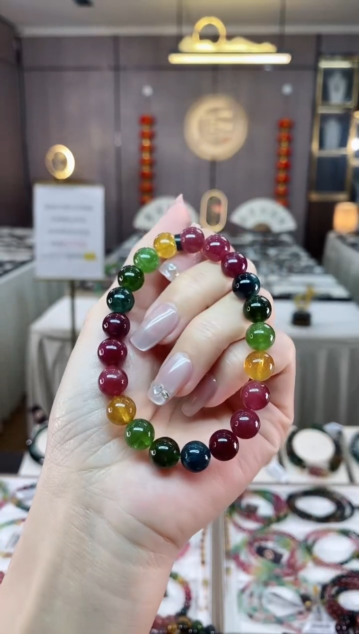 【闪购商品】碧玺单圈手串9mm+未镶嵌（多样性发一条）hon