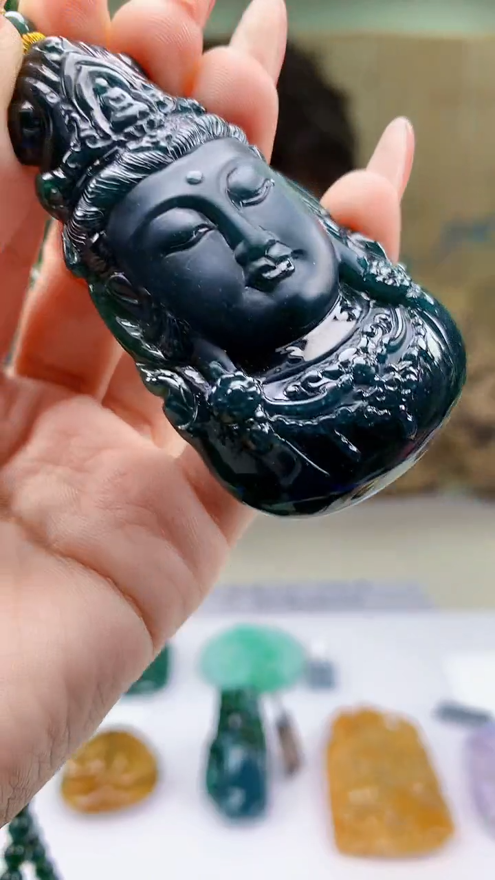 【闪购商品】定制翡翠未镶嵌4688ty-毛货挂件44