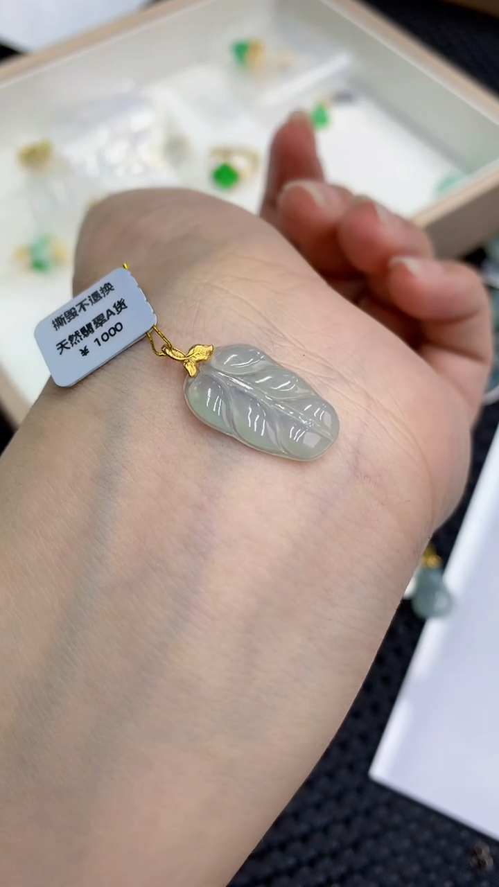 【闪购商品】翡翠颈饰18K金镶嵌            8