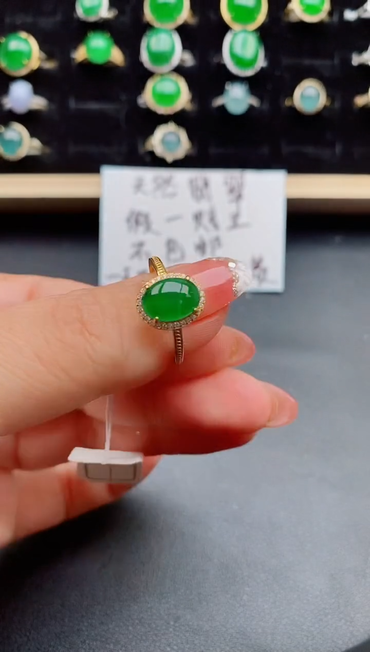 【闪购商品】翡翠戒指银S925镶嵌21212