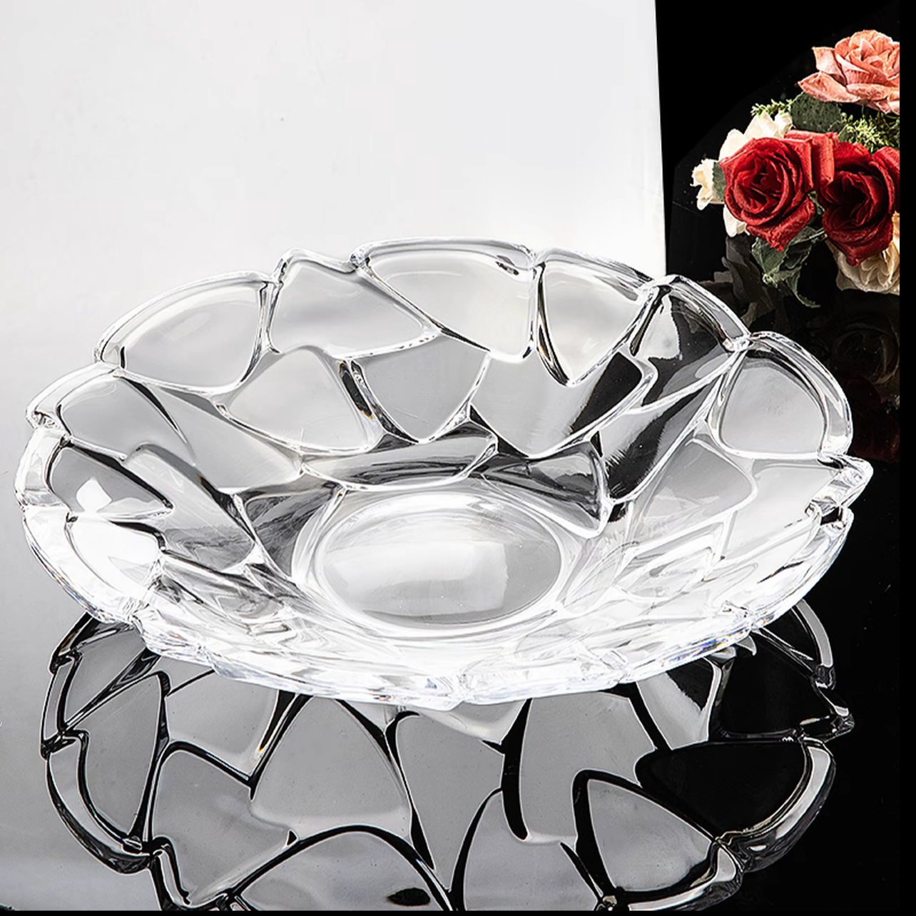 水果盘新款收纳盘客厅家用茶几干果盘新款糖果轻奢玻璃摆放盘