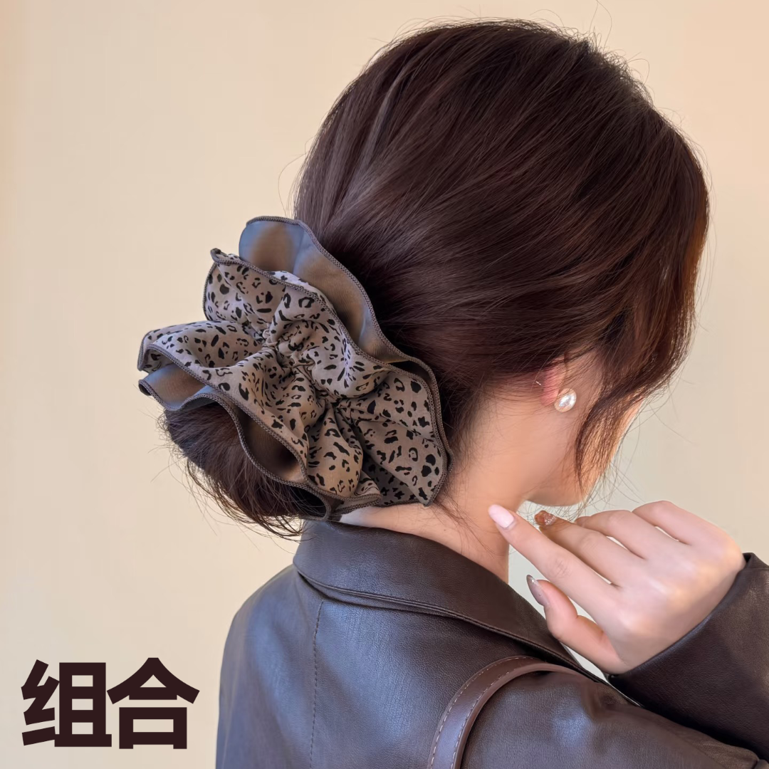 【组合】豹纹美拉德发圈甜美日韩发圈发绳复古秋冬小蛮腰