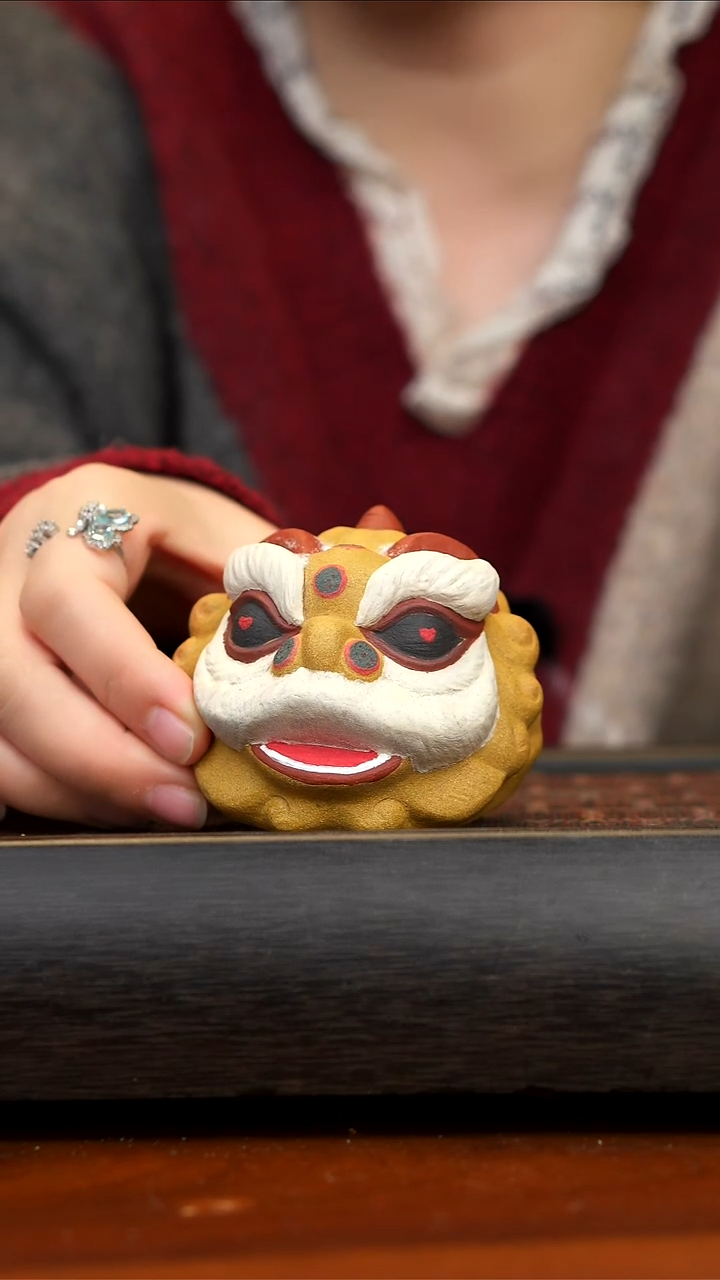 【闪购商品】紫砂茶壶黄色醒狮杯