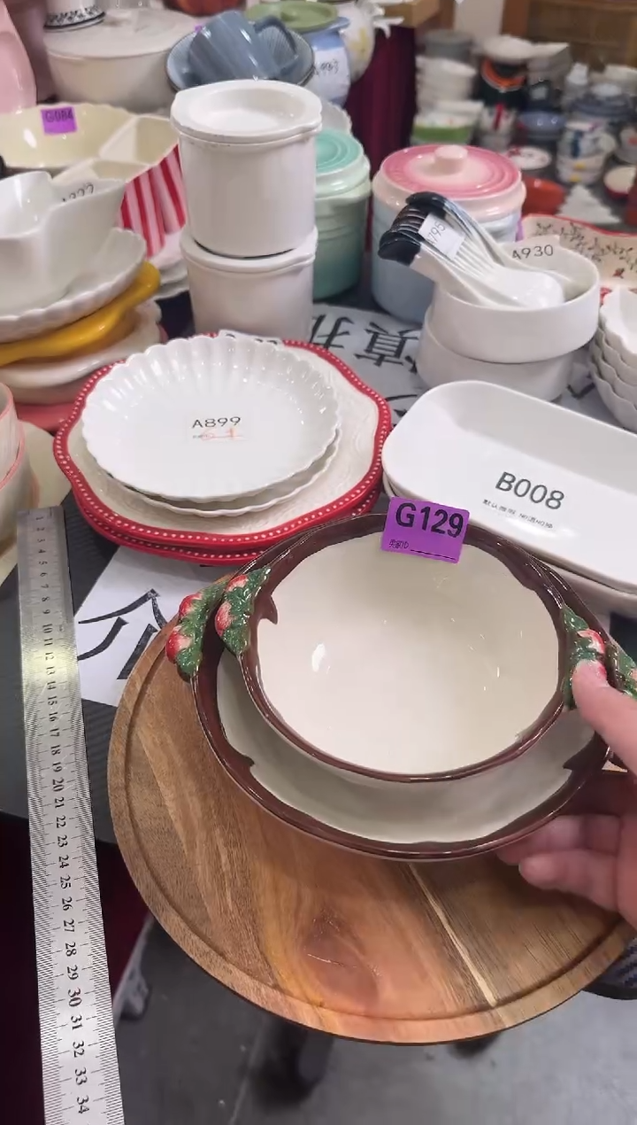 摆件陶G129-1大1小  陶瓷餐具库存微瑕