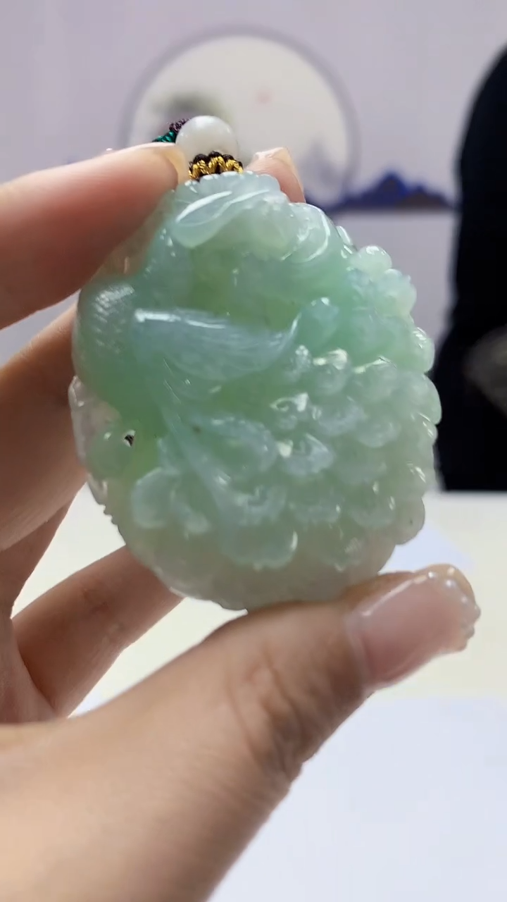 【闪购商品】定制翡翠未镶嵌4902ms-毛货1凤凰