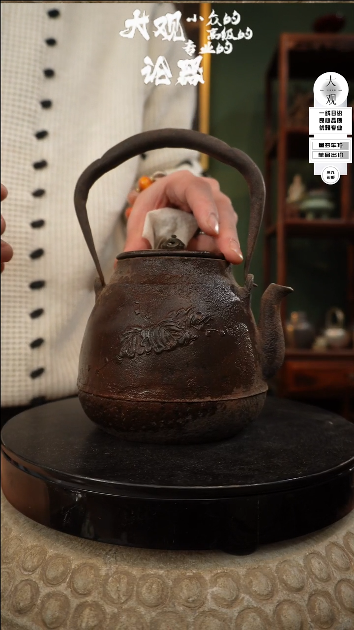 【闪购商品】瓷片大观论器铁壶