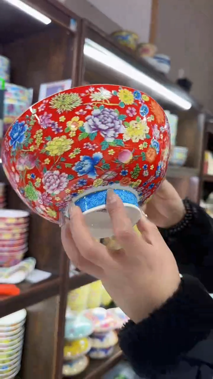 【闪购商品】瓷片8英寸大汤碗【秦坊】