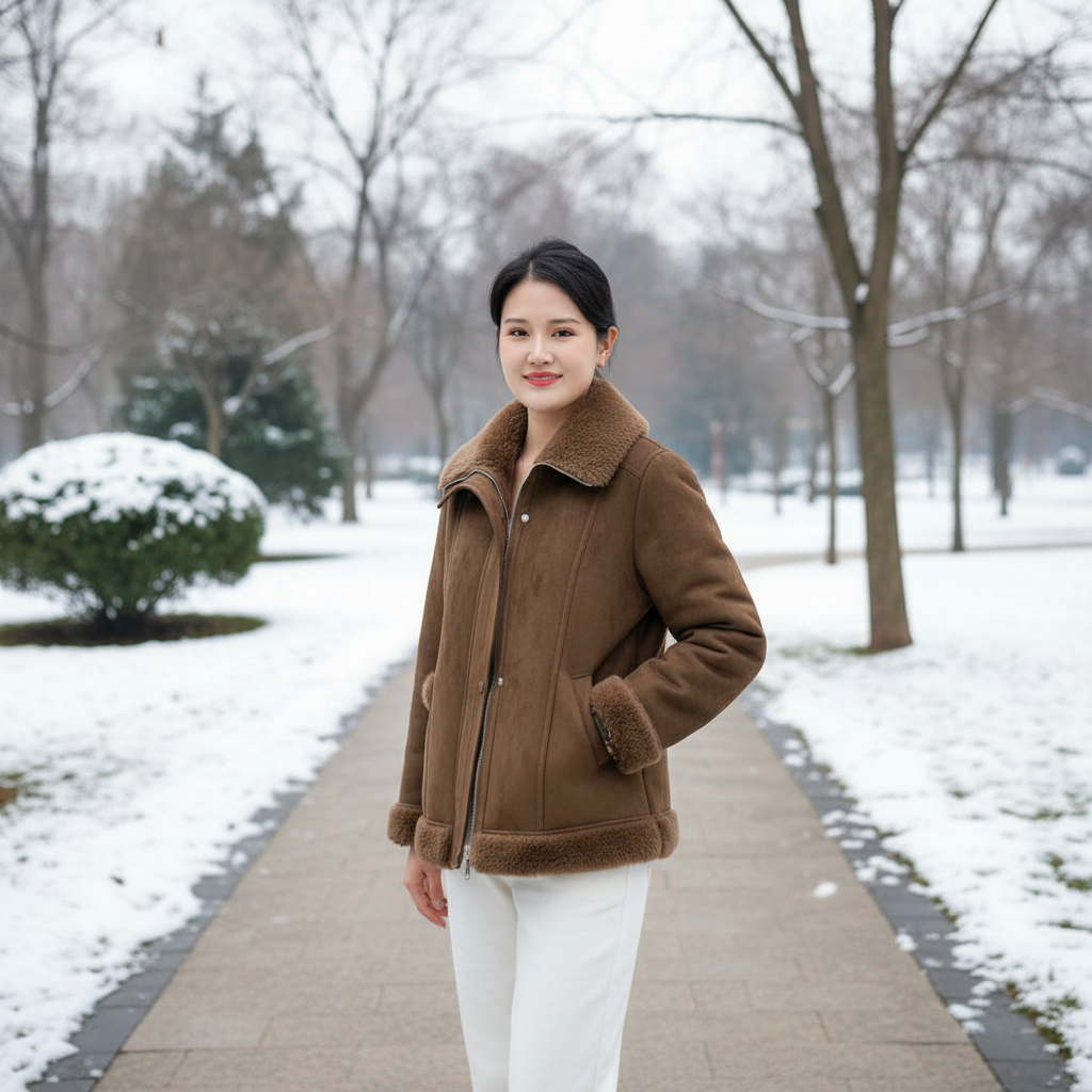 翻领一体衣(拉链款）64㎝❤外套时尚冬季韩版百搭保暖休闲潮流