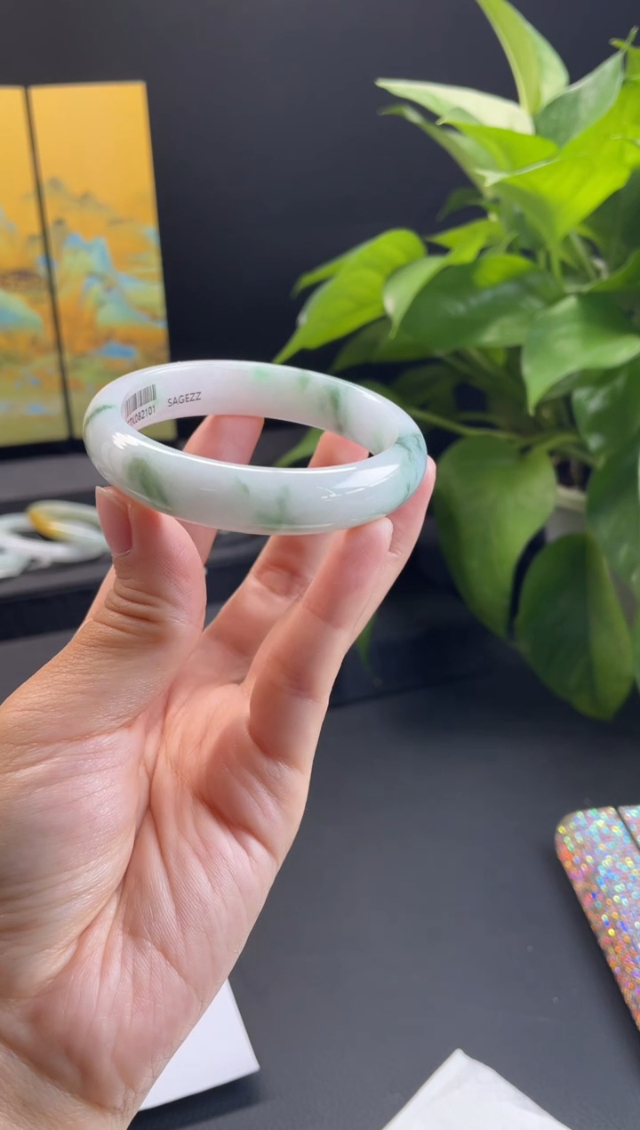 未镶嵌翡翠定制翡翠14#天然缅甸A货翡翠手镯53-54圈口