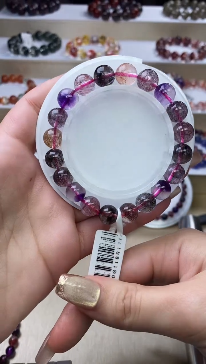 【闪购商品】水晶手链未镶嵌黑加仑超七9m+