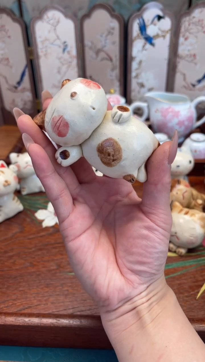 瓷片舞陶馆手作小猫