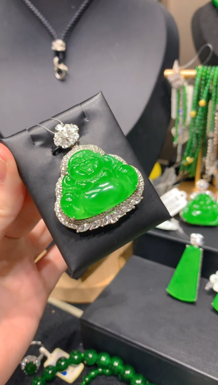 颈饰银S925镶嵌翡翠24一季