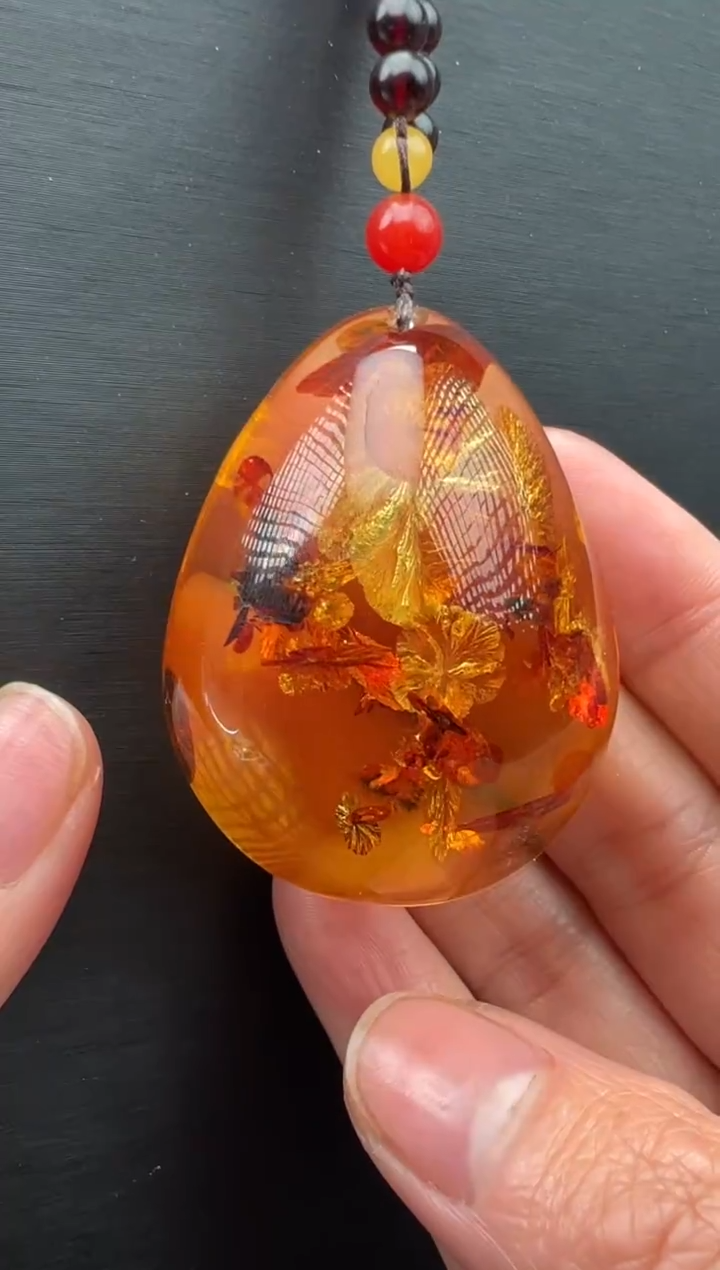 琥珀颈饰未镶嵌吊坠 