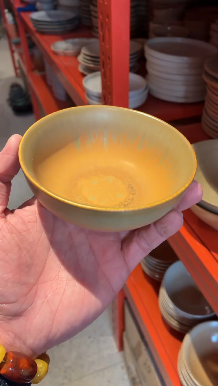 瓷片4.5寸黄流沙饭碗（福利款）
