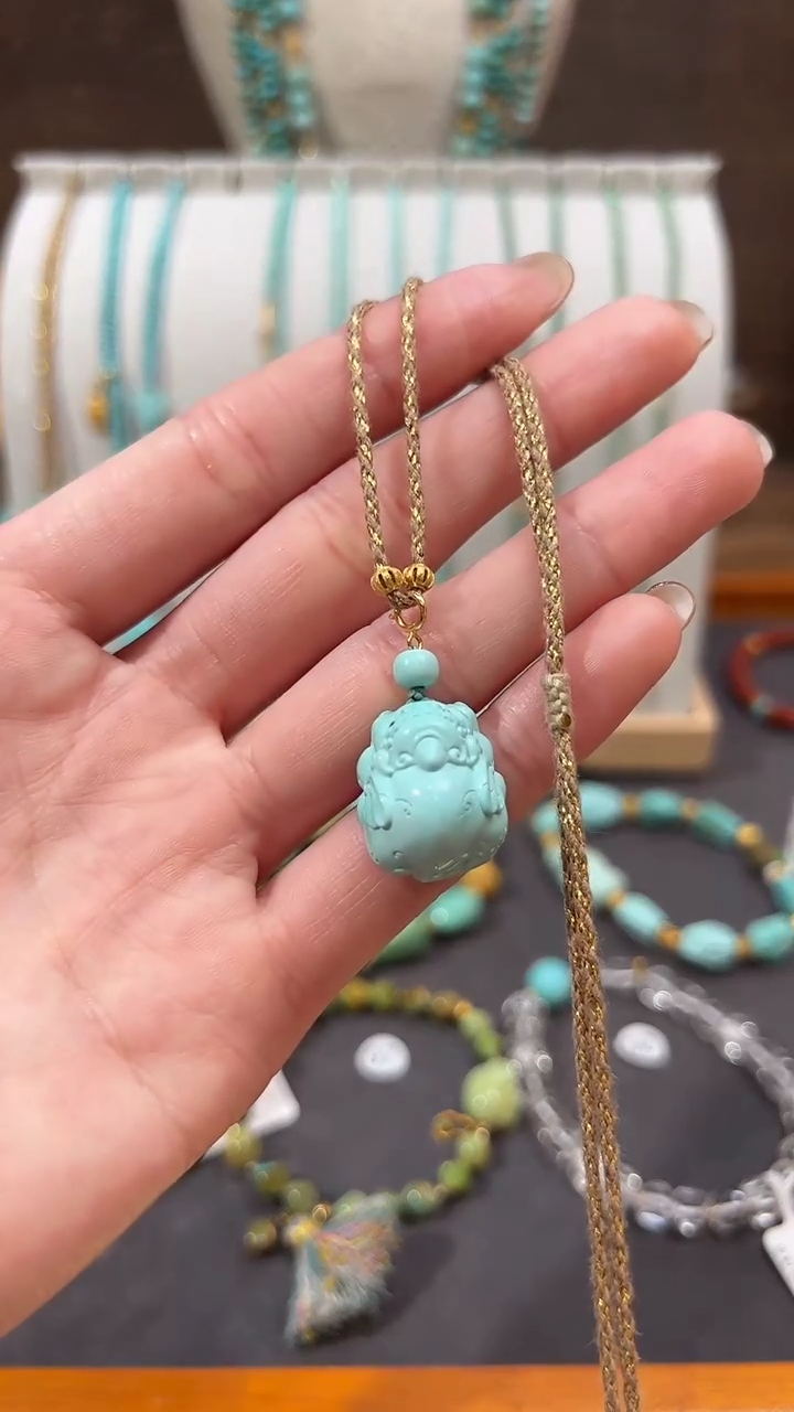 【闪购商品】绿松石颈饰18K金镶嵌绿松石项链