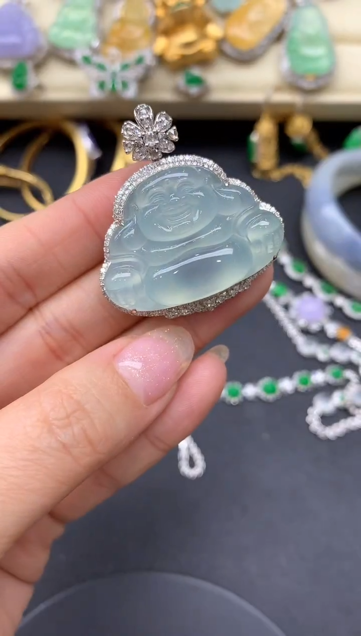 【闪购商品】翡翠颈饰18K金镶嵌600-中国好珍宝