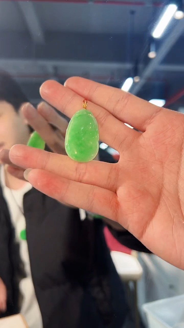【闪购商品】翡翠颈饰18K金镶嵌缅料A货/支持复检/一件