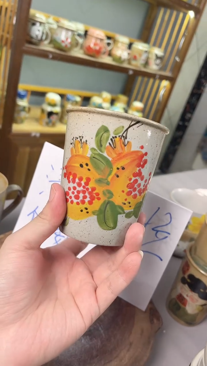 【闪购商品】瓷片手绘高温釉下彩陶瓷