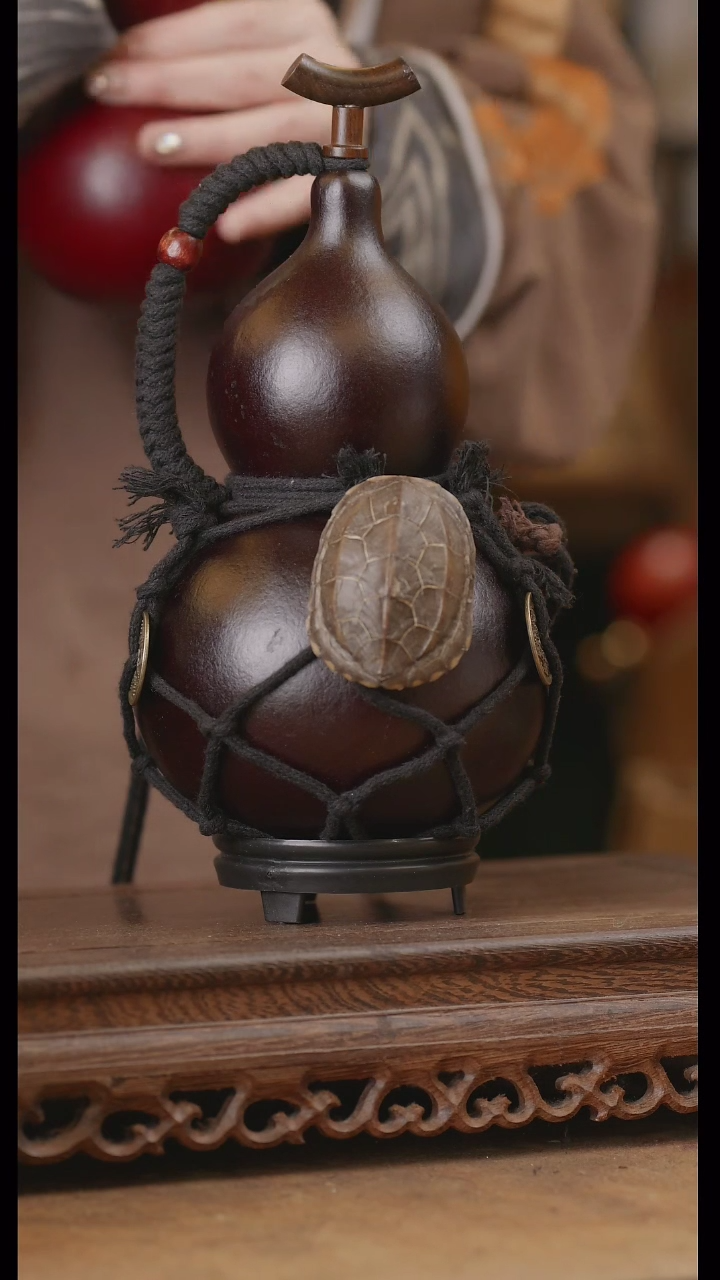 【闪购商品】210号精品天然大漆工艺防渗内胆酒葫芦~