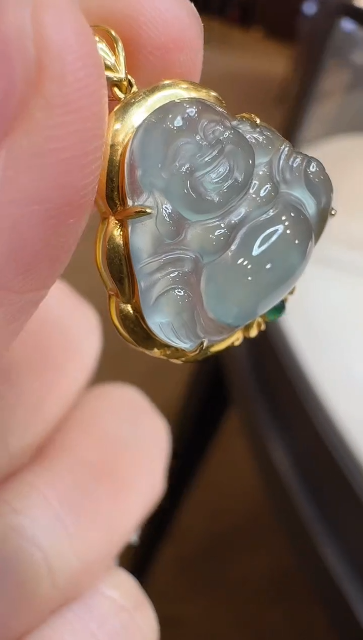 【闪购商品】翡翠吊坠(不含链)18K金镶嵌多样性团购发一件