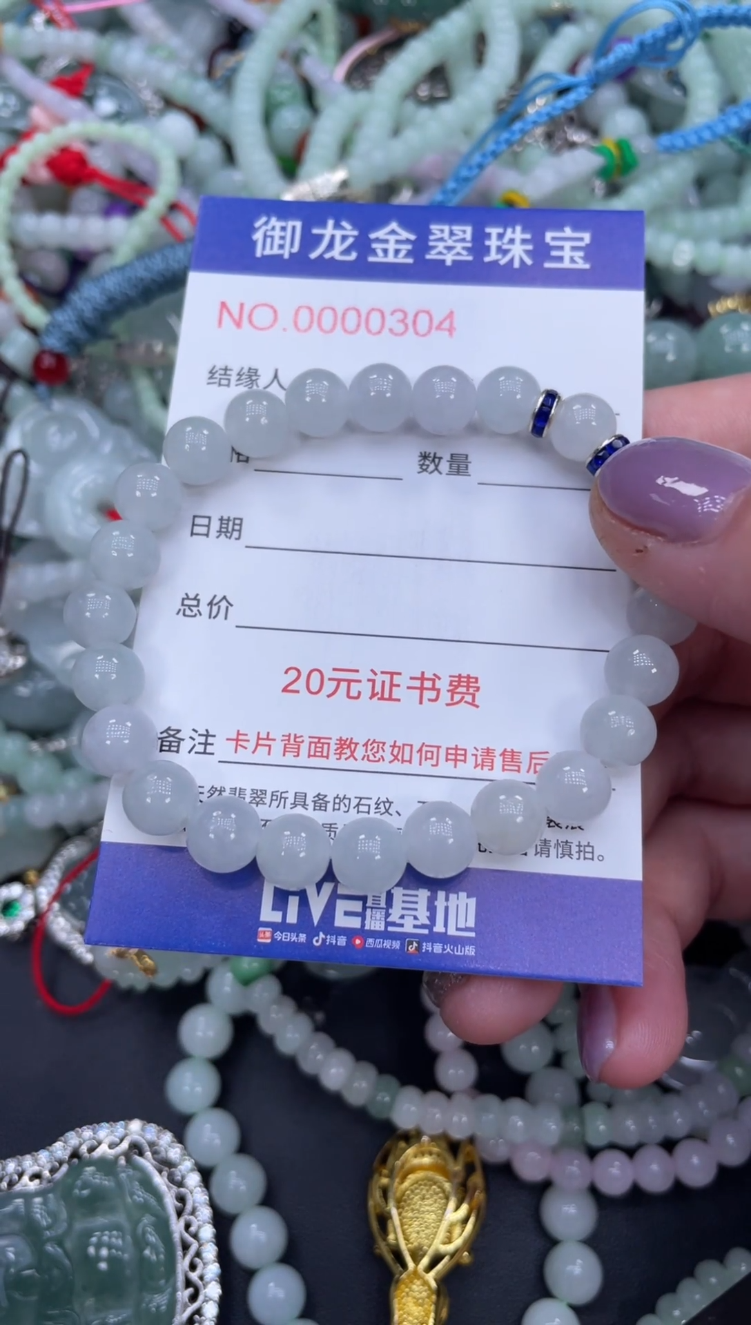 翡翠未镶嵌颈饰095