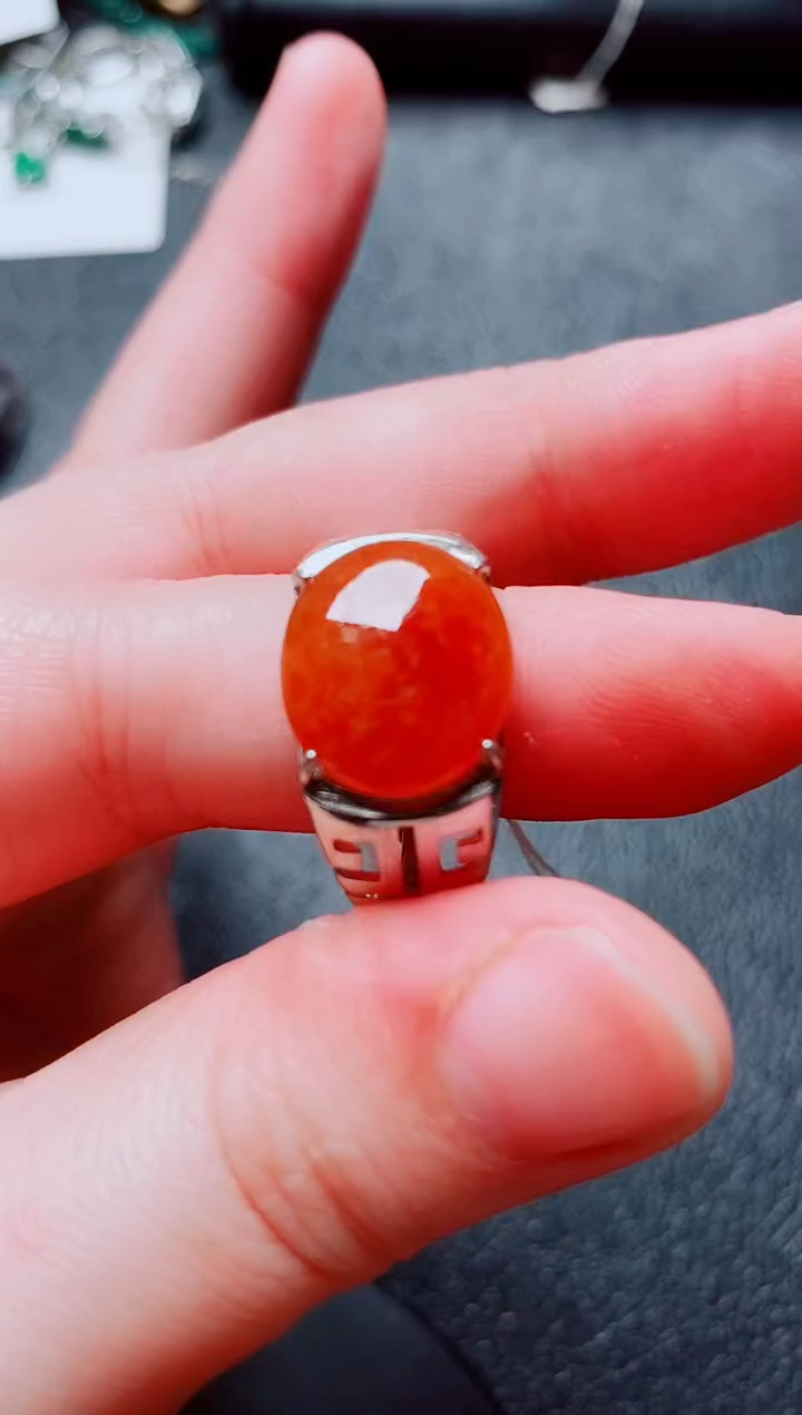 银S925镶嵌戒指翡翠111