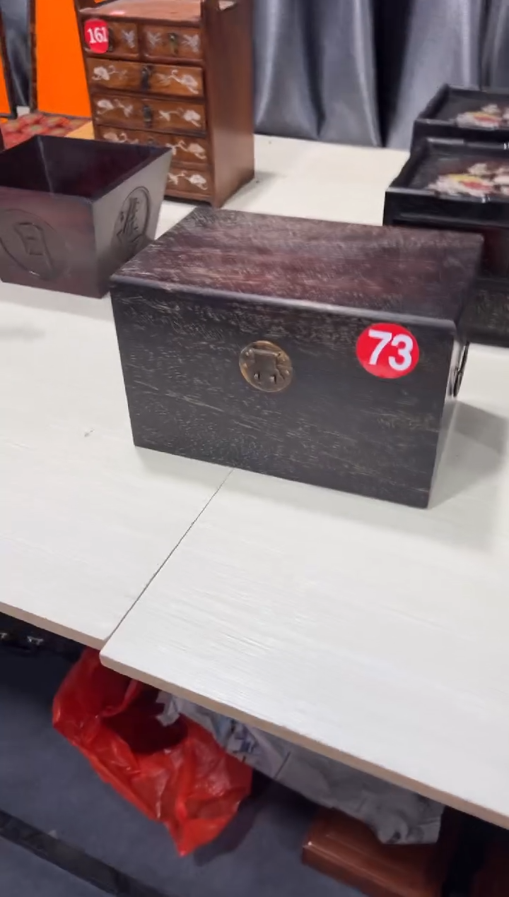 木木 非洲紫檀素面首饰箱储物箱送锁
