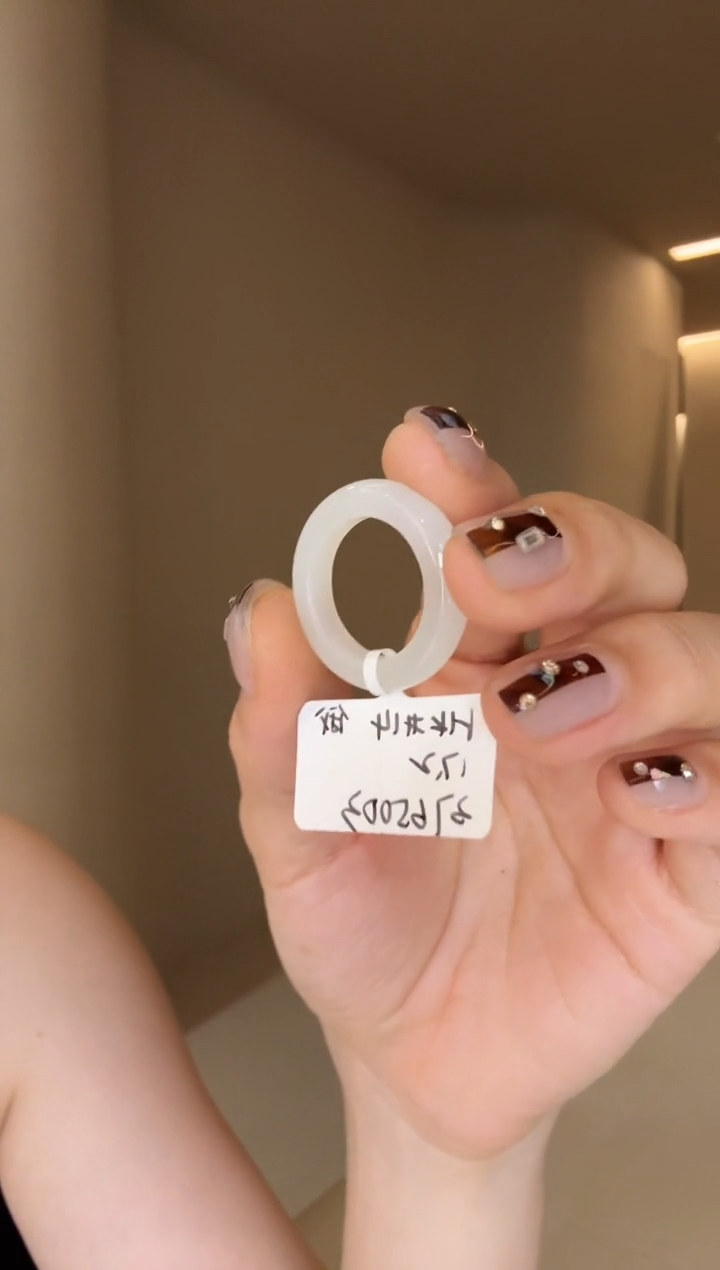 【闪购商品】和田玉戒指未镶嵌14码俄白